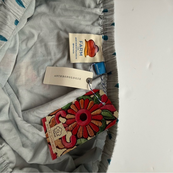 Farm Rio Anthropologie maxi skirt blue grey large - Picture 9 of 10